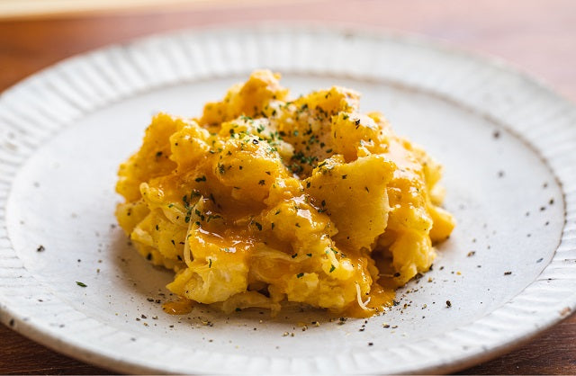 クリームチーズと玉葱の蜜柑ドレッシングポテトサラダ