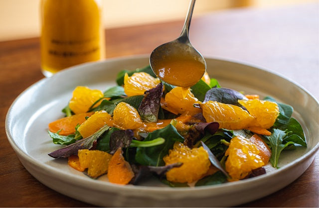 甘夏とベビーリーフと人参のサラダ