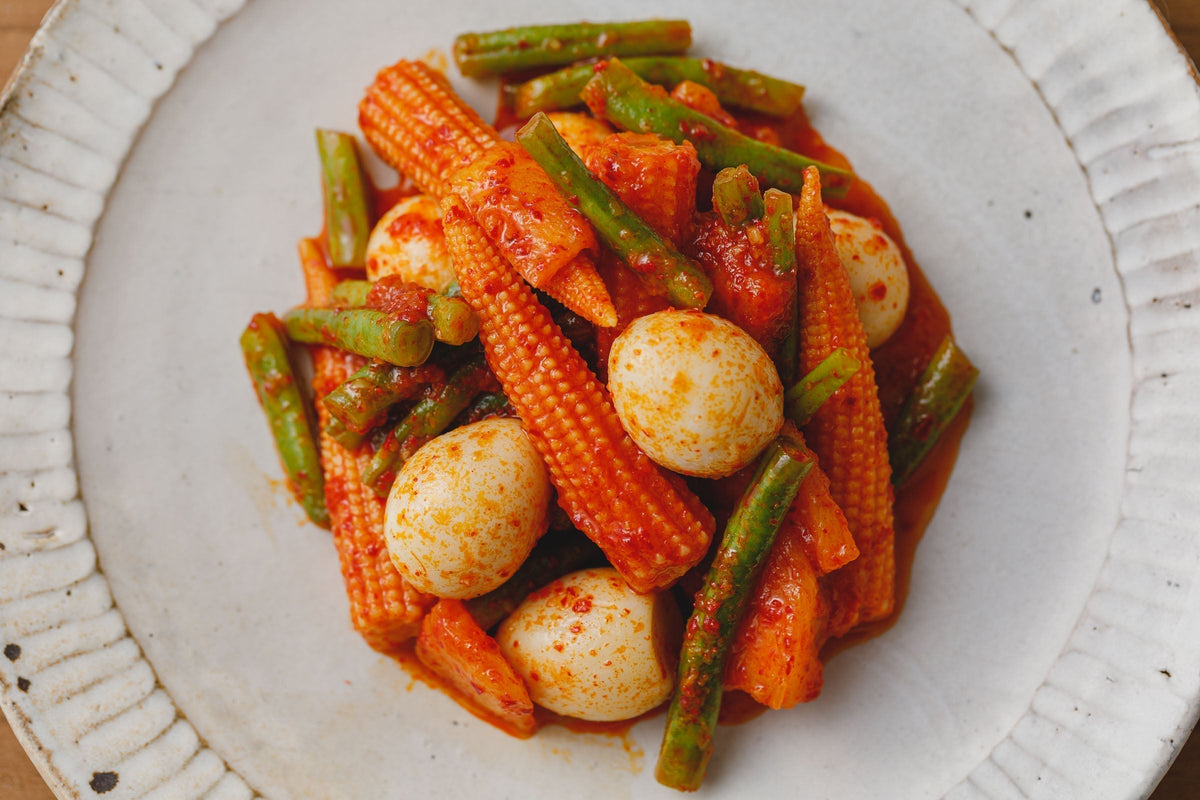 八宝菜風甘辛酢味噌のホットサラダ